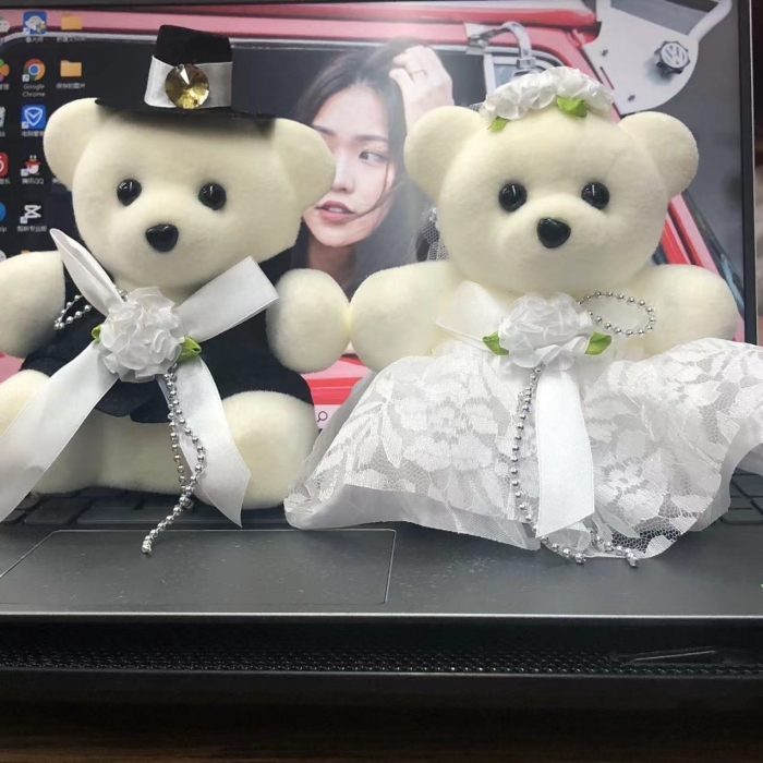 婚车情侣泡沫熊