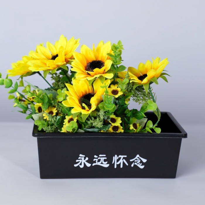 清明塑料花盒