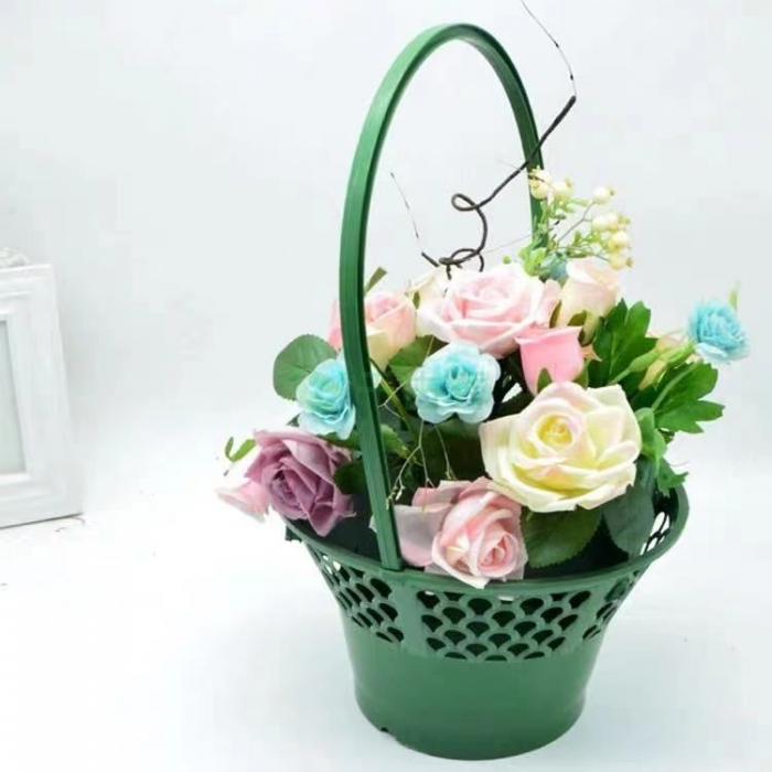 清明节手提绿蓝