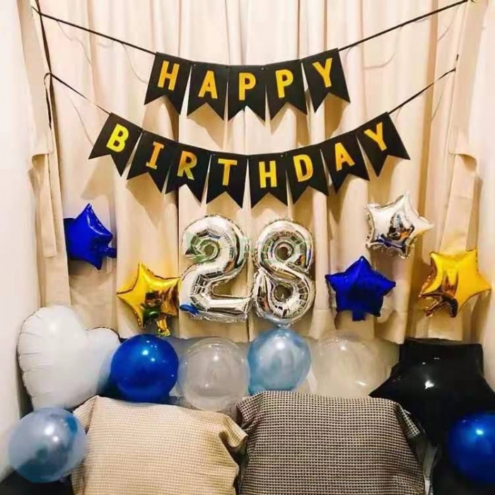 生日车挂 鱼尾旗