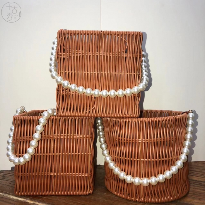 高品格仿藤珍珠链花篮