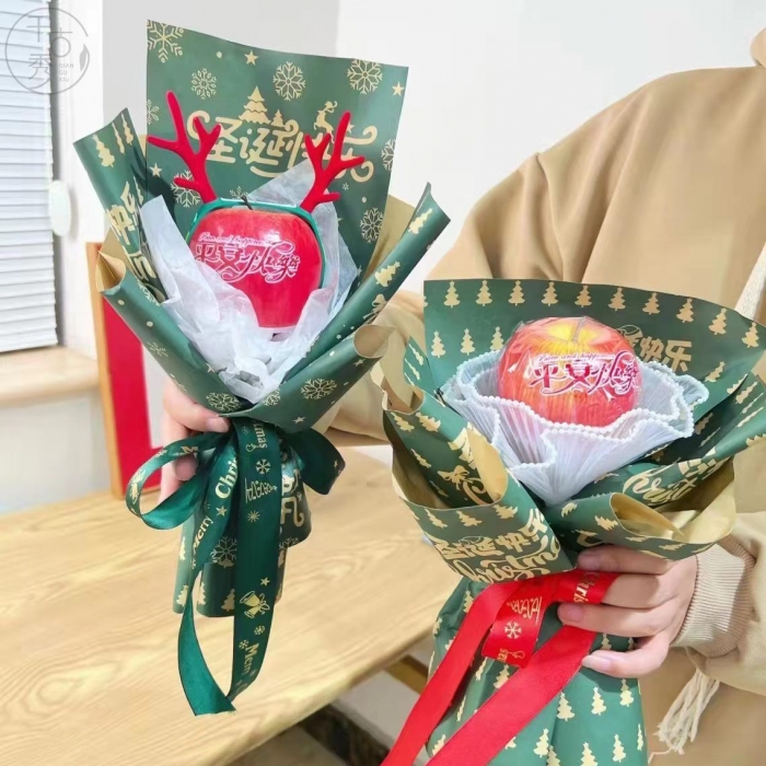 圣诞节包装纸圣诞老人圣诞树